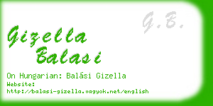 gizella balasi business card