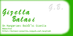 gizella balasi business card